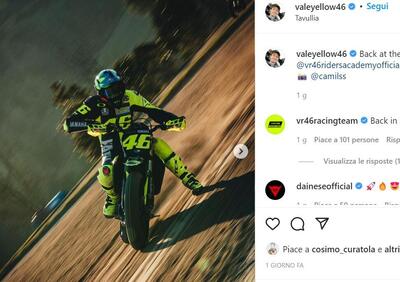 Valentino Rossi torna al Ranch, è il suo primo allenamento del 2022