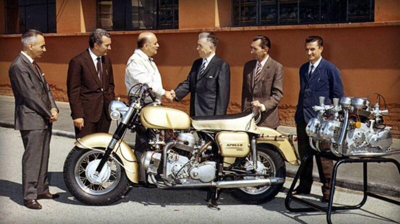 Il motore della Ducati Apollo, mai entrata in produzione di serie, &egrave; stato progettato nel 1963. Si trattava di un quadricilindrico a L raffreddato ad aria con distribuzione ad aste e bilancieri. La cilindrata di 1260 cm3 era ottenuta con un alesaggio di 84,5 mm e una corsa di 56 mm