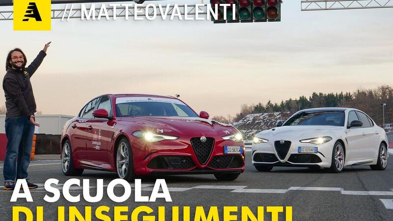 A scuola di inseguimenti con l&#039;Alfa Giulia Quadrifoglio [Il corso di guida delle Forze dell&#039;Ordine]