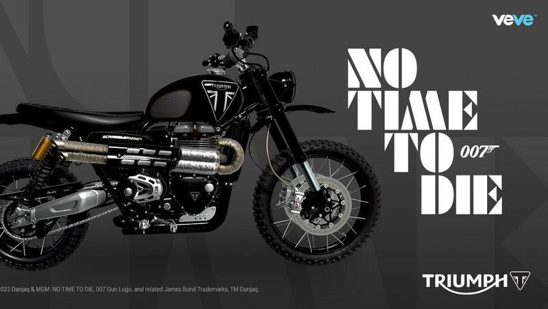 La Triumph Scrambler di 007 in vendita... come NFT