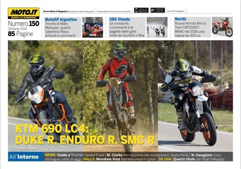 Magazine n&deg; 150, scarica e leggi il meglio di Moto.it