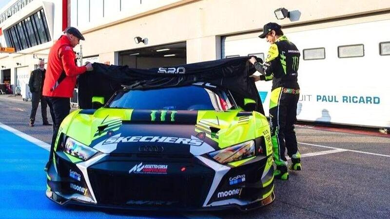 Gialla e nera, svelata la livrea dell&#039;Audi di Valentino Rossi