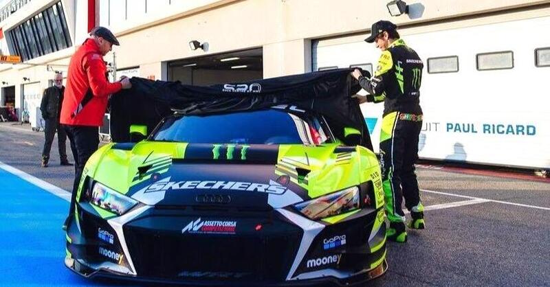 Valentino Rossi al Paul Ricard con l&rsquo;Audi R8: bene, ma non benissimo