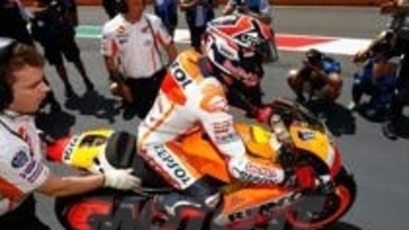 Marquez in testa anche nel Warm up