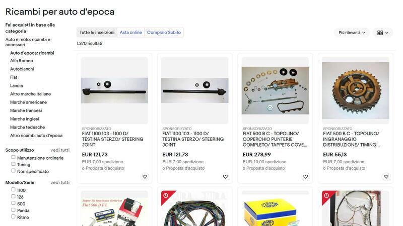 Guida all&rsquo;acquisto: trovare prodotti e ricambi per auto d&#039;epoca e classiche grazie a eBay