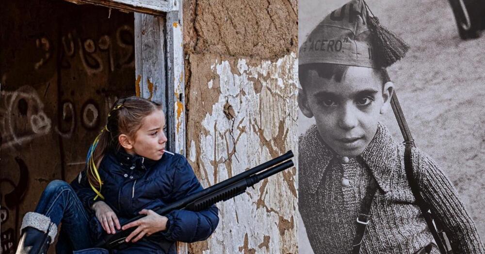 Dalla piccola di Kiev al miliziano di Robert Capa: i bambini da sempre testimonial della propaganda di guerra