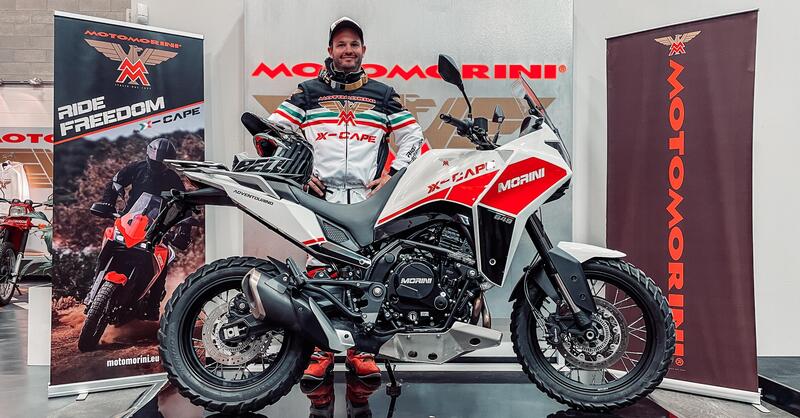 Moto Morini X-Cape 650 a Luca Marcotulli per i corsi Adventuring