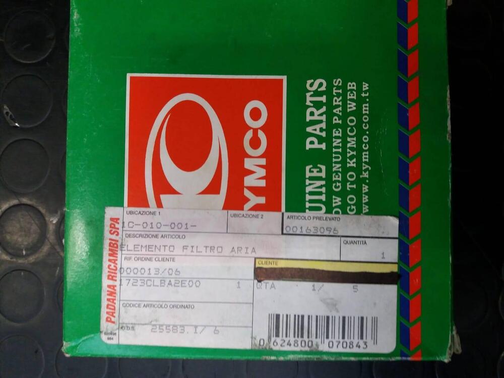 FILTRO ARIA PER KYMCO 500. CODICE 00163096