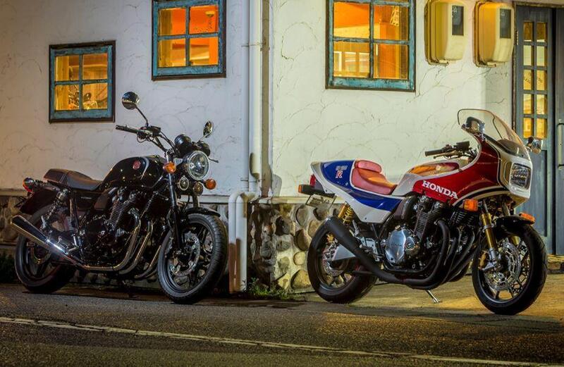 La CB1100 Type R, kit estetico per la Honda CB1100, a sinistra, di Doremi