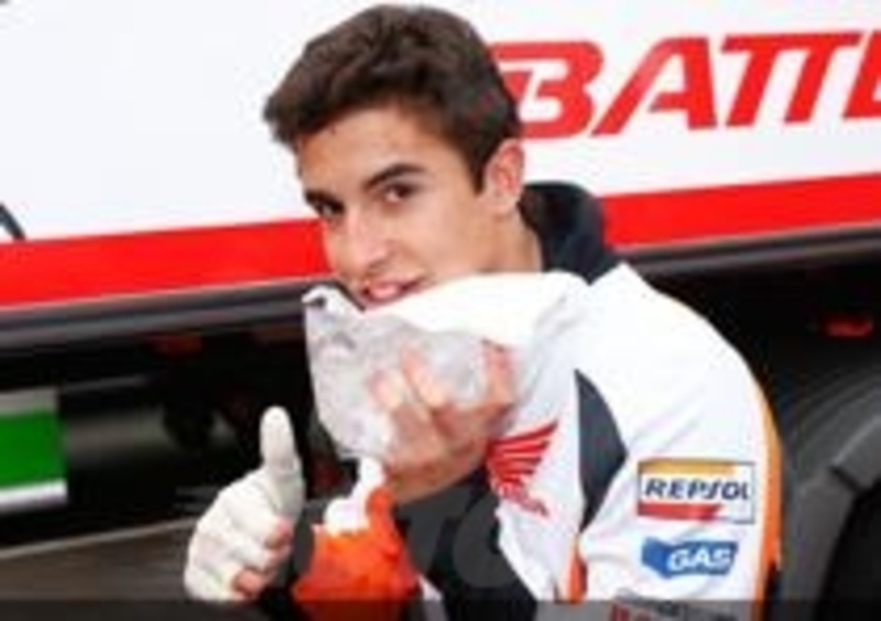 Marc Marquez dopo l&#039;incidente di venerd&amp;igrave;
