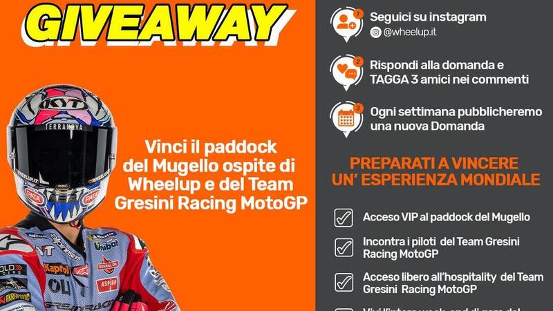 Vinci il paddock MotoGP del Mugello con Wheelup