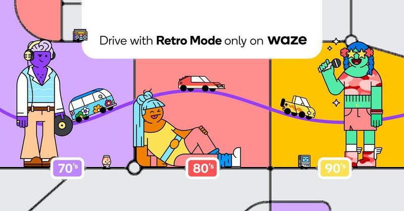 Waze: arriva la modalit&agrave; dedicata agli anni &#039;70, &#039;80 e &#039;90