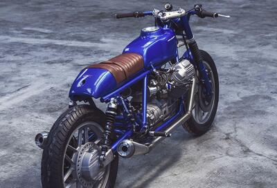 La Moto Guzzi All Blue di Gas and Oil Bespoke Motorcycles