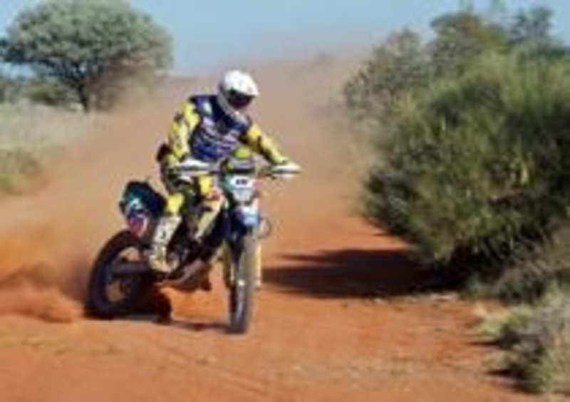 Manuel Lucchese in sella alla sua Husaberg in Australia,
