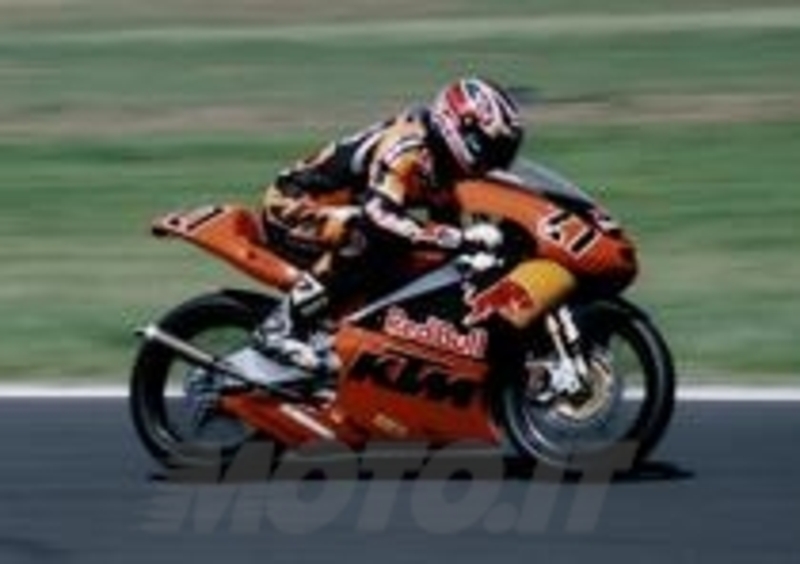 Stoner sulla KTM 125 nel 2004