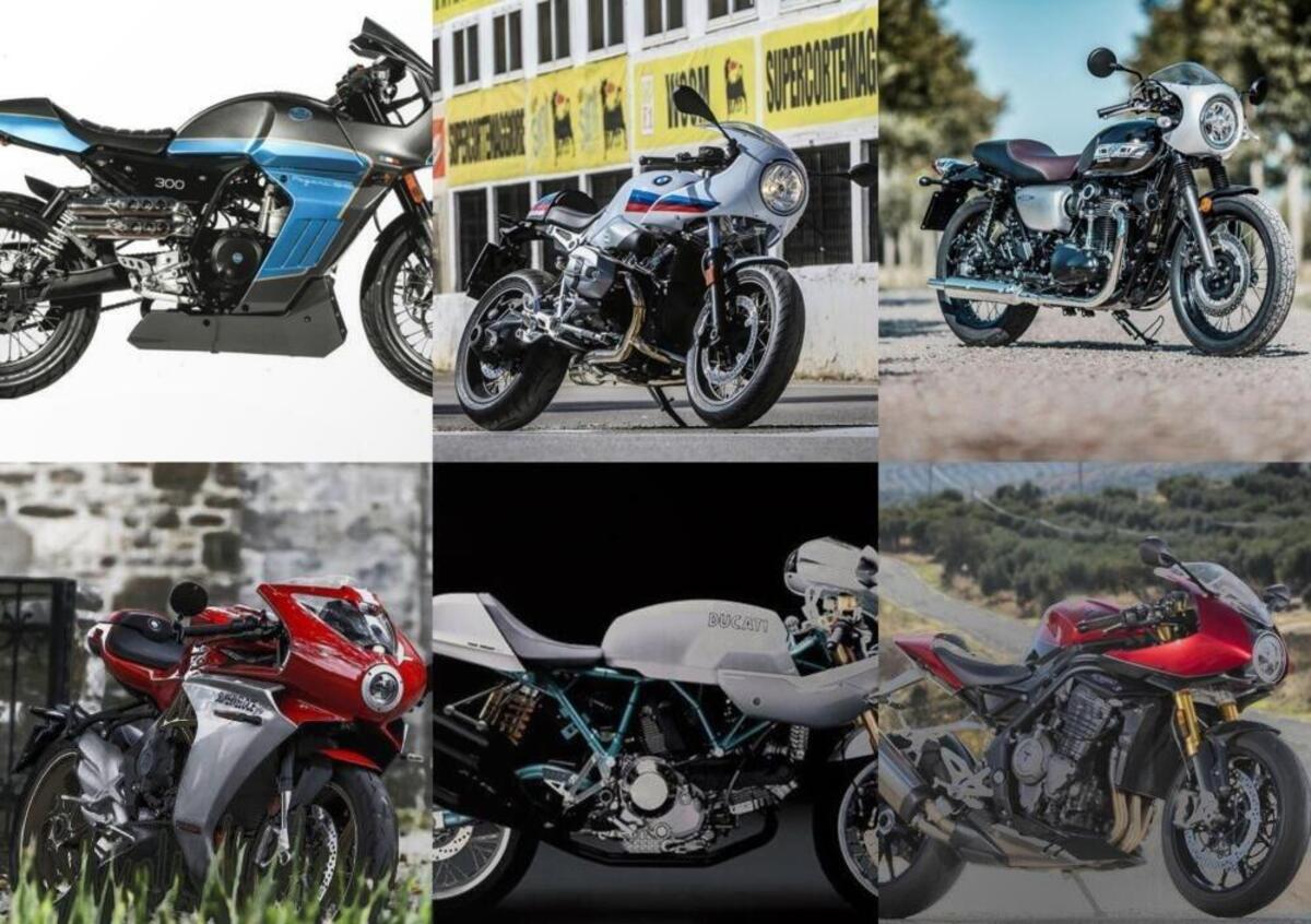 Felicitas - Confezione da 8 foto per motociclette classiche, dal 1949 al 1974 – A6 – Biker – Stunning Vector Modern Art – Deluxe Retro Cool Eye Catching – Eco Friendly – Esclusiva UK