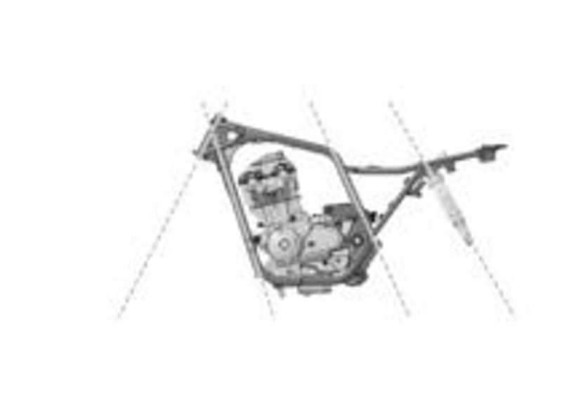 Il telaio della CB 1100 in acciaio