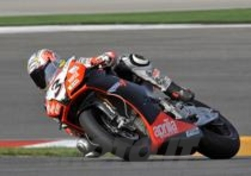 Max Biaggi, secondo con l&#039;Aprilia
