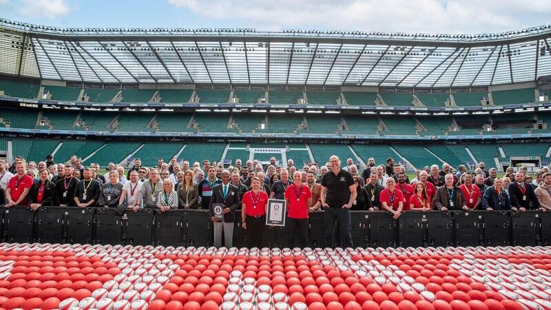 Logo Honda da Guinness dei record nel tempio del rugby. Un sostegno allo sport