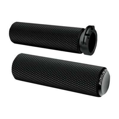 Manopole Arlen Ness Knurled Fusion nere per accele
