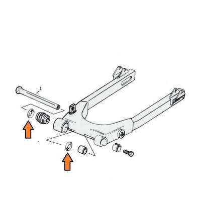Paraoli forcellone lato destro per Sportster dal 1 