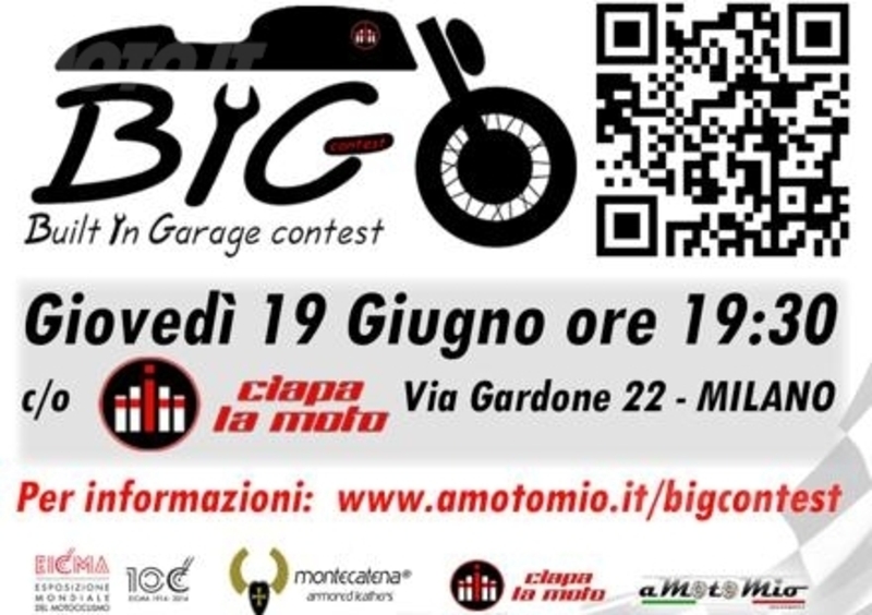 Gioved&igrave; 19 giugno da Motosplash: Built in Garage Contest