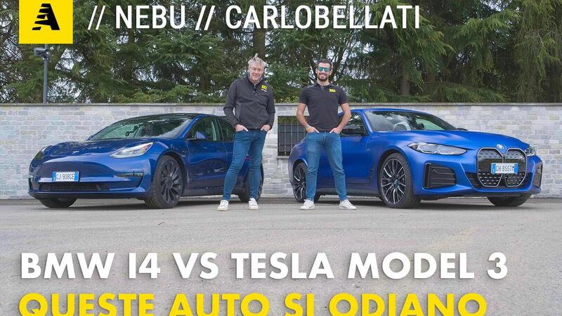 BMW i4 M50 sfida la Tesla Model 3 Performance