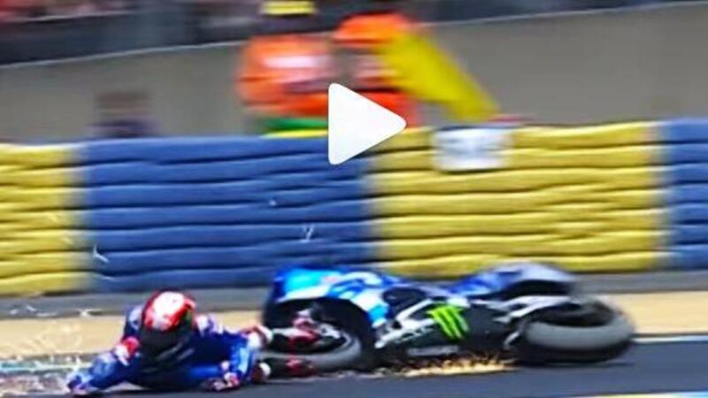 MotoGP 2022. GP di Francia a Le Mans, la spaventosa caduta in gara di Alex Rins [VIDEO]