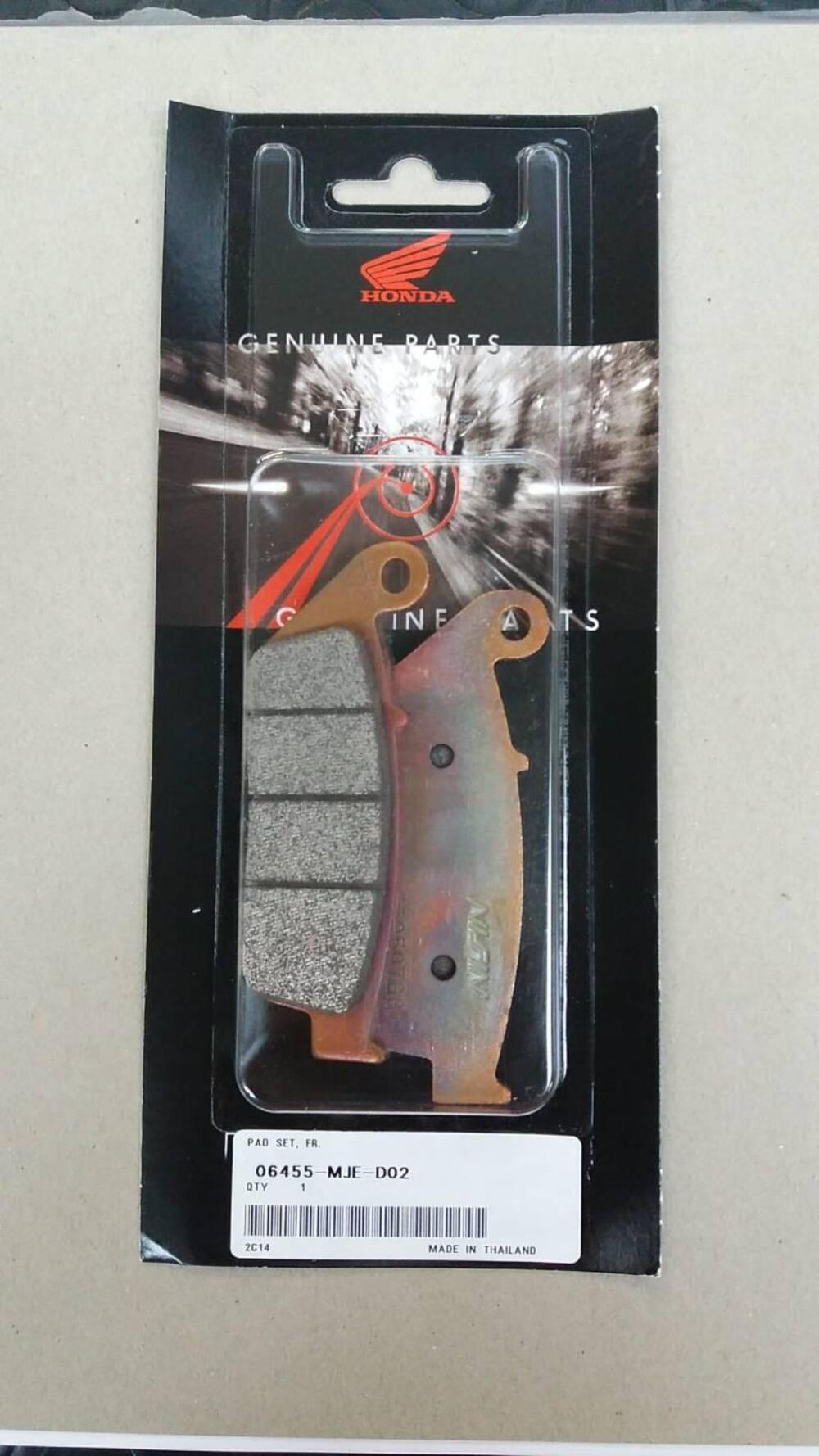 COPPIA PASTIGLIE ANT. HONDA CBR 650 06455-MJE-D02