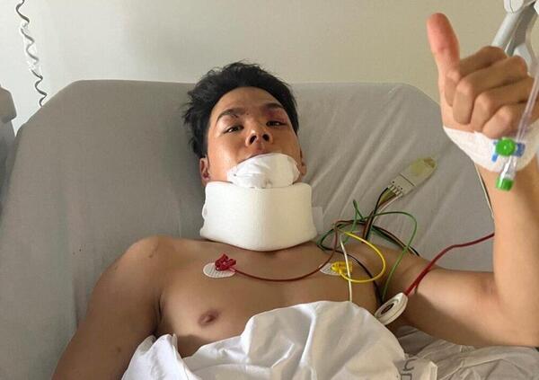Taka Nakagami: le scuse e la foto shock dal letto d&rsquo;ospedale