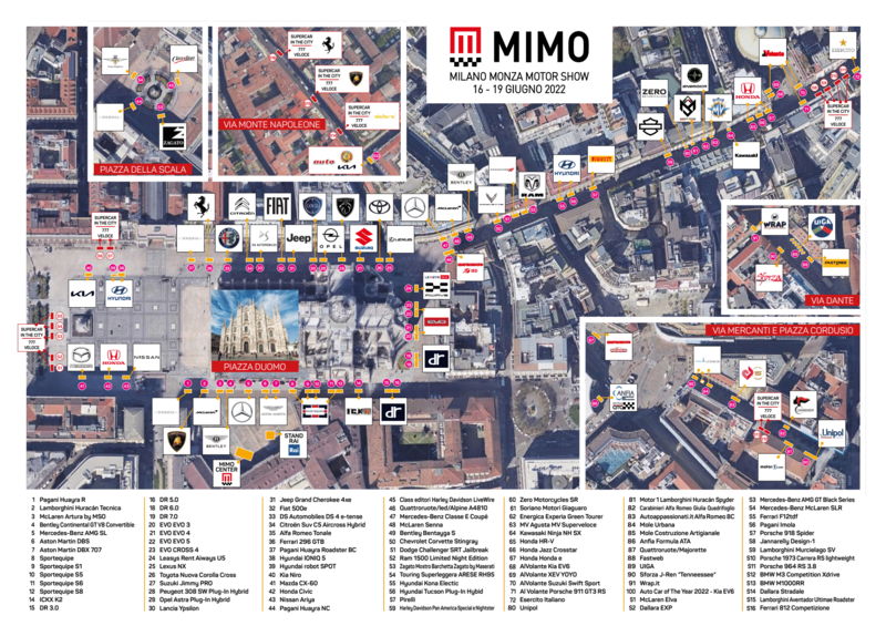 La piantina del MiMo a Milano