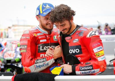 MotoGP 2022. GP di Germania, Pecco Bagnaia: Io e Jack abbiamo reso la Ducati competitiva anche nel guidato”