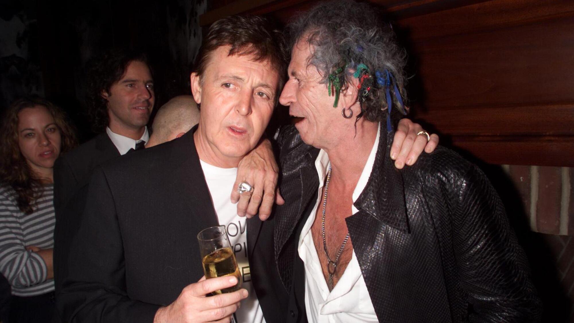 Paul McCartney e Keith Richards degli Stones