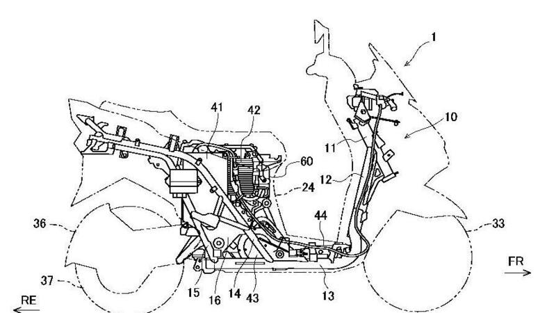 Lo comprereste un Burgman elettrico? Mentre ci pensate, guardatevi i brevetti...