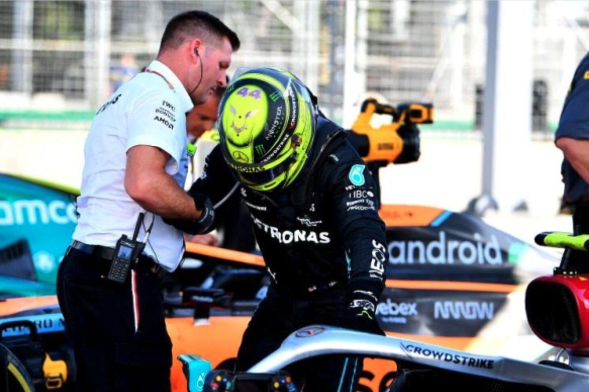 Le condizioni fisiche di Lewis Hamilton dopo la gara di Baku 
