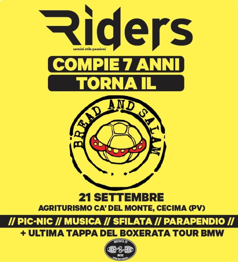 Riders compie 7 anni e festeggia con &ldquo;Bread and Salam&rdquo;