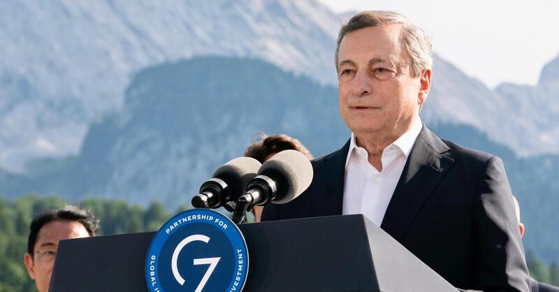 Draghi al G7: annunciato programma da 600 miliardi per infrastrutture gas da convertire a idrogeno