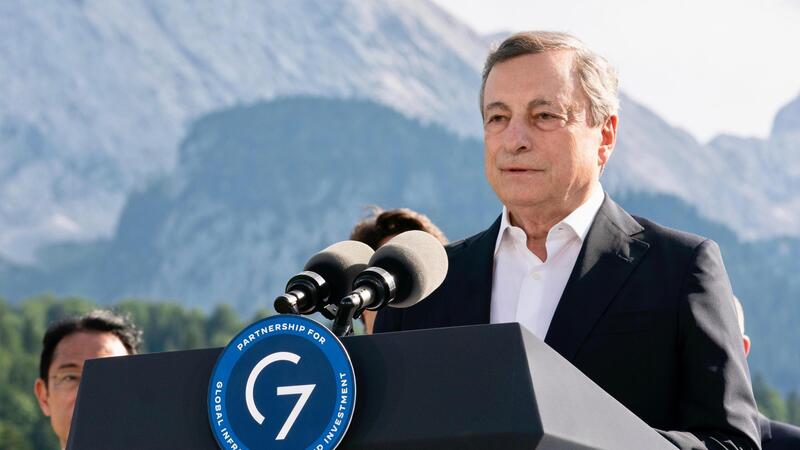 Draghi al G7: annunciato programma da 600 miliardi per infrastrutture gas da convertire a idrogeno