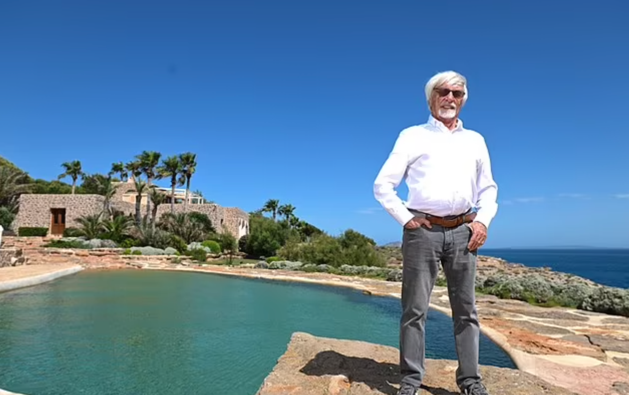 L&#039;ex boss della Formula 1 Bernie Ecclestone a Ibiza