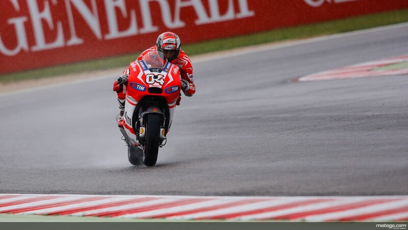 MotoGP. Piove a Misano, Dovizoso il pi&ugrave; veloce