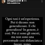 Selvaggia Lucarelli Vs tassisti, via Instagram