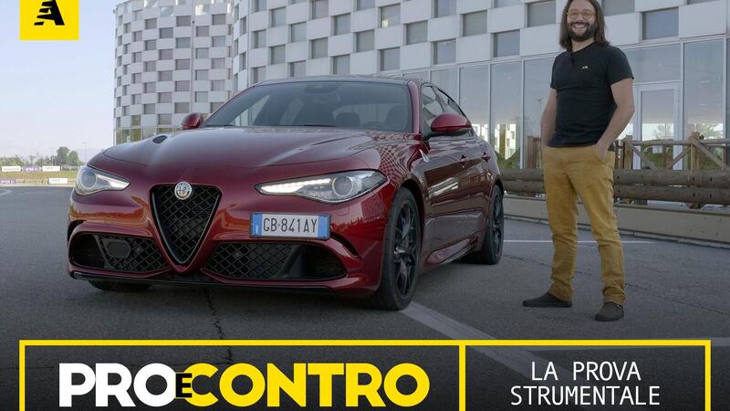 Alfa Romeo Giulia Quadrifoglio, PRO e CONTRO | La pagella e i numeri della prova strumentale [Video]