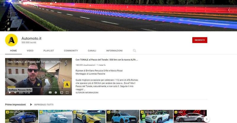 Il nostro canale Youtube ha mezzo milione di iscritti: grazie a tutti!