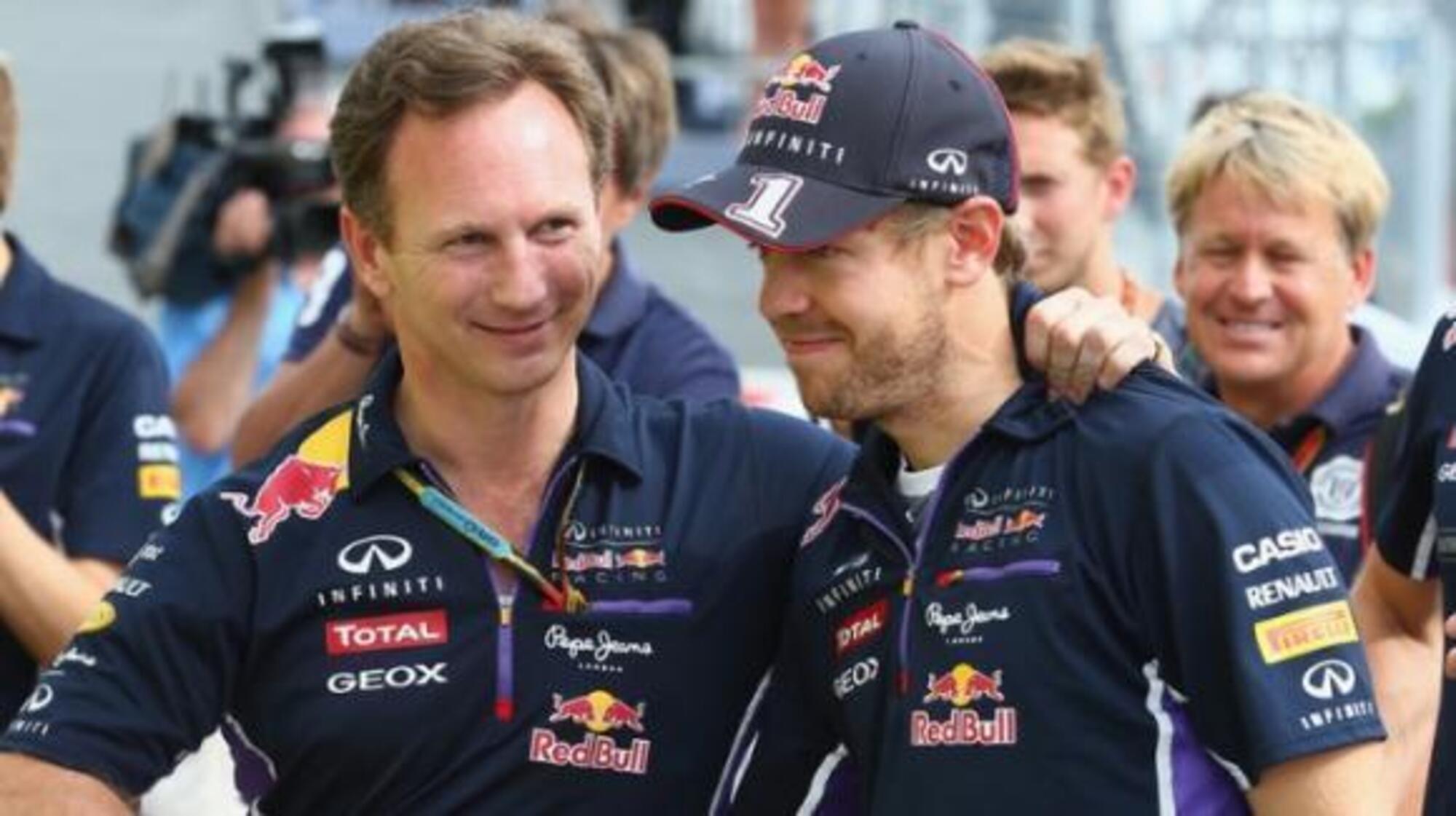Christian Horner e Sebastian Vettel