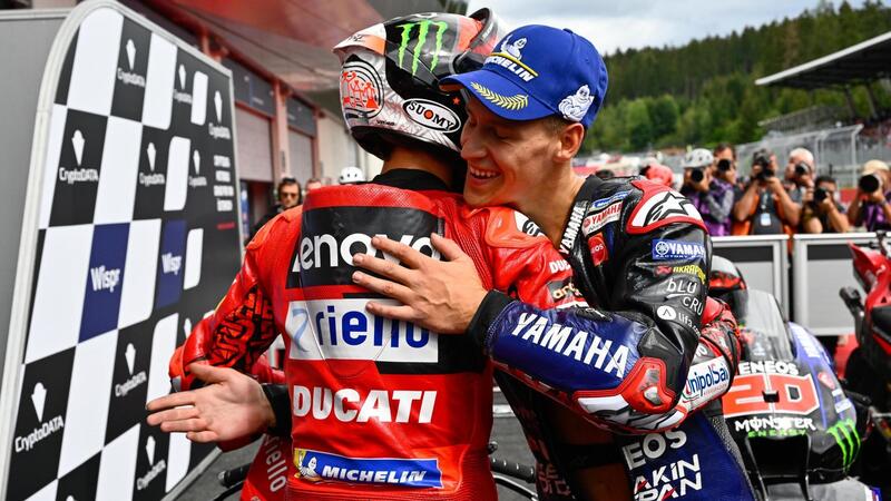 MotoGP 2022. GP d&#039;Austria al Red Bull Ring. Un altro secondo posto che &egrave; &quot;una delle migliori gare in assoluto&quot; per Fabio Quartararo