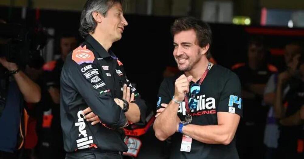 [VIDEO] Fernando Alonso, weekend a due ruote con l&#039;Aprilia in MotoGP