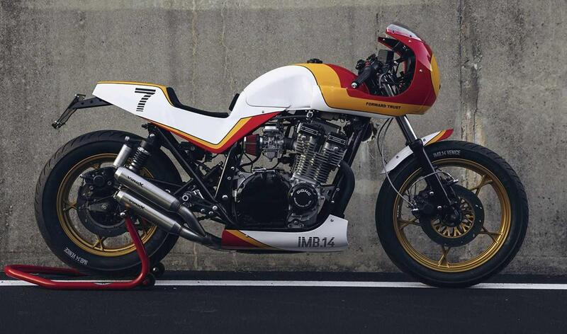 Suzuki Katana 1100 IMB.14: retr&ograve;  racer anni Settanta