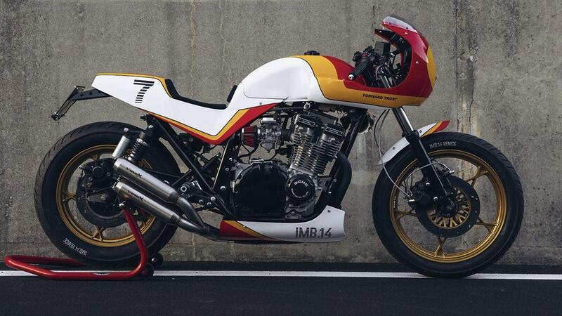 Suzuki Katana 1100 IMB.14: retr&ograve;  racer anni Settanta