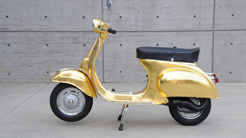 Vespa Polini Gold da 23 carati a EICMA 2014