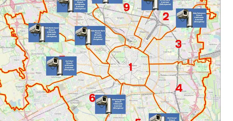 Record a Milano, 13 milioni di multe con autovelox. Ecco i punti pericolosi